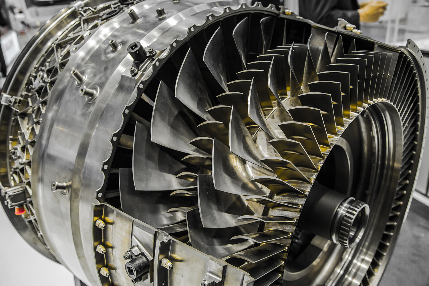 Aerospace Jet Engine Turbine Blades of Airplane